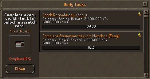 Daily objectives